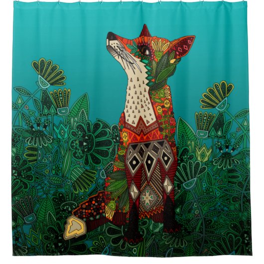 Rideaux De Douche renard floral (Devant)