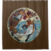 Rideaux De Douche Renard spiral d'automne (Devant)