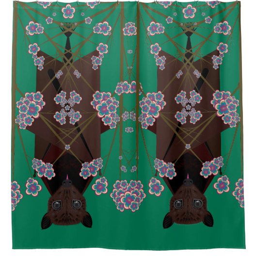 Rideaux De Douche Renard volant Jade (Devant)