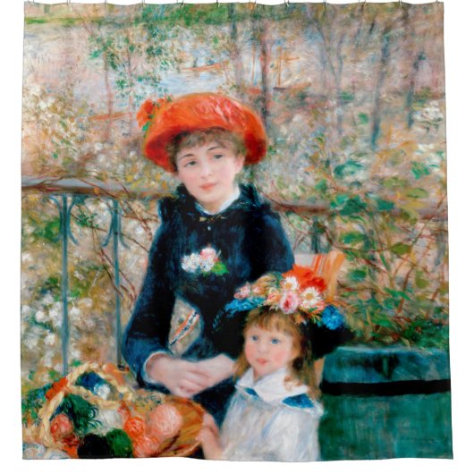 Rideaux De Douche Renoir "deux soeurs (sur la terrasse) " (Devant)