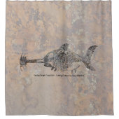 Rideaux De Douche Requin Guitare Poisson Fossile (Devant)