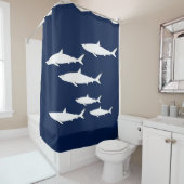 Rideaux De Douche Requins blancs (En situation)
