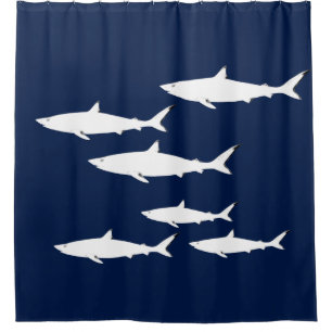 Rideaux De Douche Requins blancs