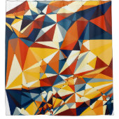 Rideaux De Douche Réseau de triangles multicolores (Devant)