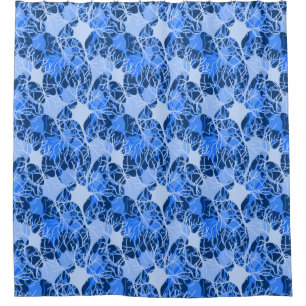 Rideaux De Douche Réseau Neuronal Neurones Bleus
