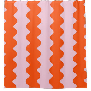 Rideaux De Douche Ressort minimaliste orange rose Super bande