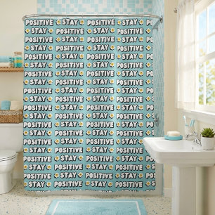 Rideaux De Douche Restez Positif