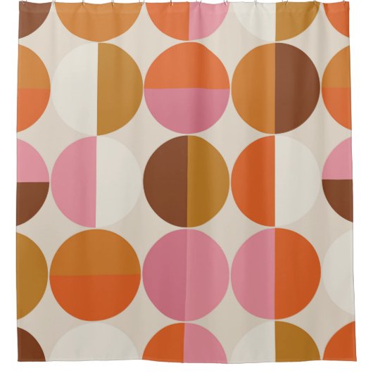 Rideaux De Douche Retro 60s - 70s style with a rainbow hippie sun in (Devant)