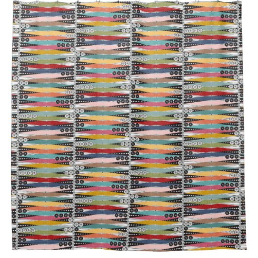 Rideaux De Douche Retro âge atomique jacquet (Devant)