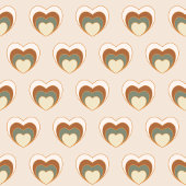 Rideaux De Douche Retro Bloom Curtain Brown Green Cozy Accent