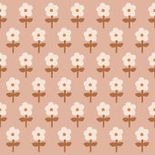 Rideaux De Douche Retro Boho Curtain Brown Green Floral Vibes