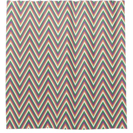Rideaux De Douche Retro Chevron Pattern Cool (Devant)