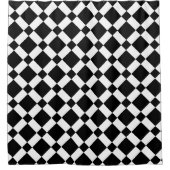 Rideaux De Douche Rétro damier noir et blanc de diamant (Devant)
