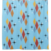 Rideaux De Douche Rétro Diamant Coloré (Devant)