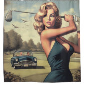 Rideaux De Douche Retro Golf Girl (Devant)