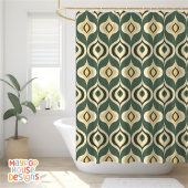 Rideaux De Douche Retro Mid-Century Moderne Abstrait
