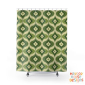 Rideaux De Douche Retro Mid-Century Moderne Abstrait