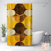 Rideaux De Douche Retro Mid-Century Moderne Abstrait