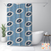 Rideaux De Douche Retro Mid-Century Moderne Abstrait
