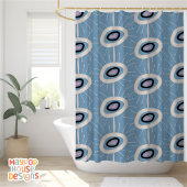 Rideaux De Douche Retro Mid-Century Moderne Abstrait