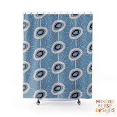 Rideaux De Douche Retro Mid-Century Moderne Abstrait