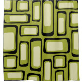 Rideaux De Douche Retro Mid-Century Moderne Abstrait (Devant)