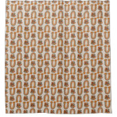 Rideaux De Douche Retro Pastel Stay Groovy Rainbows Copper Curtain (Devant)