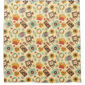 Rideaux De Douche Retro Rainbow Curtain 70s Pastel Bathroom Joy (Devant)