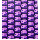 Rideaux De Douche Rétro RV Motorhome Trailer Camper Aquarelle (Devant)
