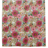 Rideaux De Douche Retro Super Floral Daisy Boho (Devant)