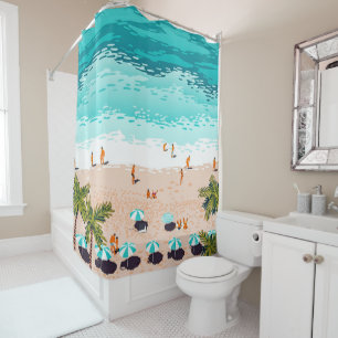 Rideaux De Douche Rêve dans les couleurs empruntées de la mer