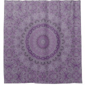 Rideaux De Douche Rêve d'aquarelle Mandala dans les tons violets (Devant)