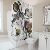 Rideaux De Douche Rêve de chocolat de magnolia (En situation)