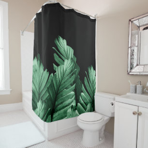 Rideaux De Douche Rêve des Feuilles de bananes vertes #2