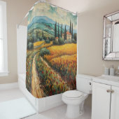 Rideaux De Douche Rêves toscans dorés (En situation)