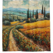 Rideaux De Douche Rêves toscans dorés (Devant)