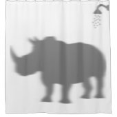 Rideaux De Douche Rhinoceros Silhouette ombre derrière (Devant)