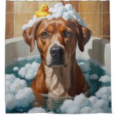 Rideaux De Douche Rhodesian Ridgeback Sloppy Sleepy mignon drôle (Devant)