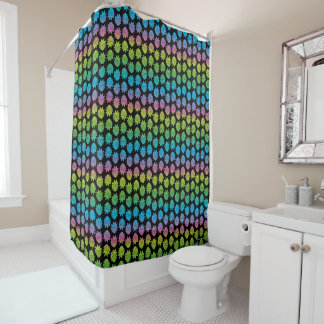 Rideaux De Douche RICK ET MORTY™ | Rainbow Rick Head motif