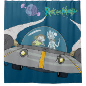 Rideaux De Douche RICK ET MORTY™ | Vol En Navire Spatial (Devant)