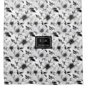 Rideaux De Douche Ride de douche botanique monochrome élégante (Devant)