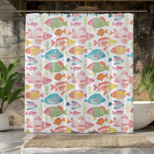 Rideaux De Douche "Rideau de douche de poisson couleur lunaire