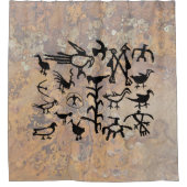 Rideaux De Douche Rio Grande Bird Petroglyphes (Devant)