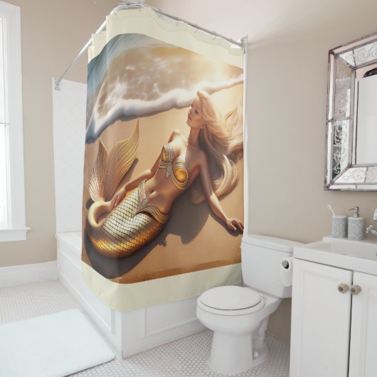 Rideaux De Douche Rive de sirène (En situation)