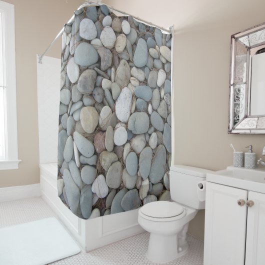 Rideaux De Douche River Stones Automne Motifs (En situation)