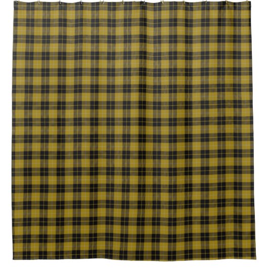 Rideaux De Douche Robe Clan Barclay Tartan jaune et noir (Devant)