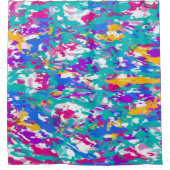 Rideaux De Douche Robin's Oeuf Blue et Fuchsia (Devant)