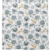 Rideaux De Douche Robot convivial (Devant)