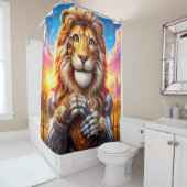Rideaux De Douche Robot Lion (En situation)