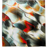 Rideaux De Douche Roche argentée rugueuse au-dessus du membre brûlan (Devant)